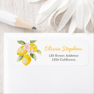 Freshly Graduated Lemon Graduation Address Label