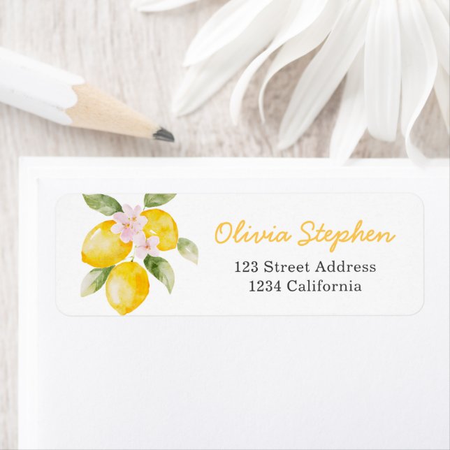 Freshly Graduated Lemon Graduation Address Label (Insitu)