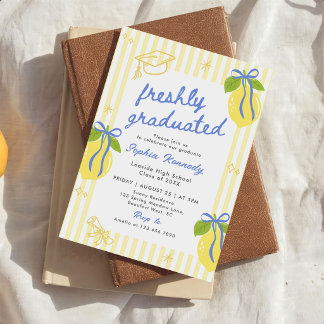 Freshly Graduated Lemon Graduation Announcement