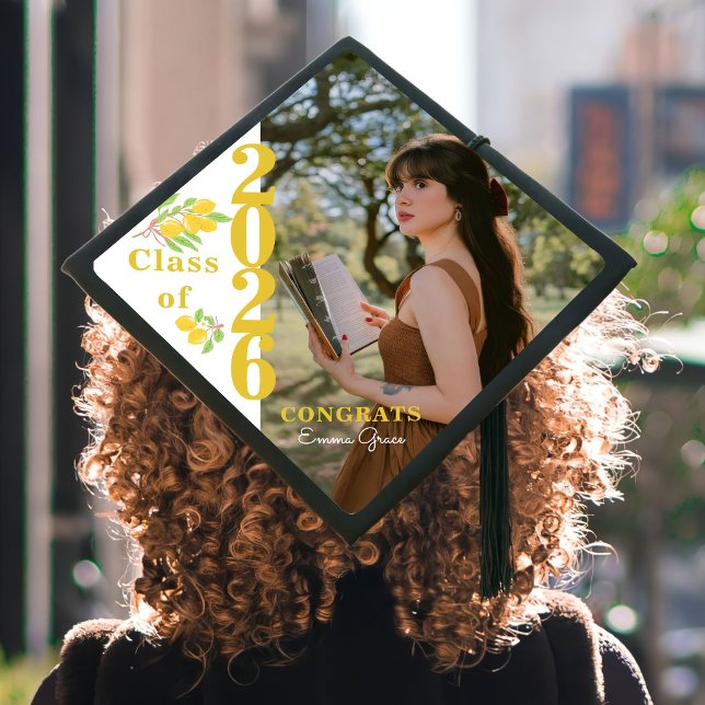Freshly Graduated Lemon Graduation Cap Topper (Creator Uploaded)