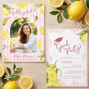Freshly Graduated Lemon Graduation Party Invitation