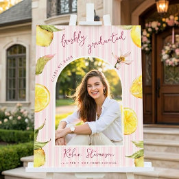 Freshly Graduated Lemon Graduation Party Sign