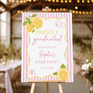 Freshly Graduated Lemon Graduation Welcome Foam Bo Board