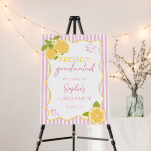 Freshly Graduated Lemon Graduation Welcome Foam Bo Board