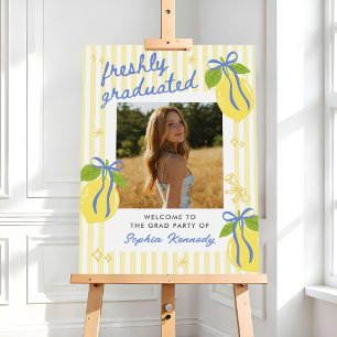 Freshly Graduated Lemon Graduation Welcome Foam Board