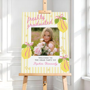 Freshly Graduated Lemon Graduation Welcome Foam Board