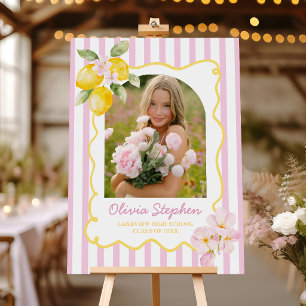 Freshly Graduated Lemon Graduation Welcome Foam Board