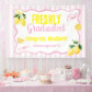Freshly Graduated Lemon Pink Stripes Banner
