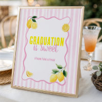 Freshly Graduated Lemon Pink Stripes Dessert 