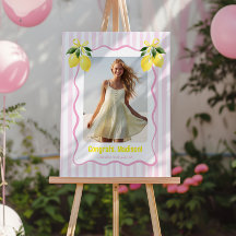 Freshly Graduated Lemon Pink Stripes Graduation