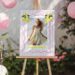 Freshly Graduated Lemon Pink Stripes Graduation Foam Board