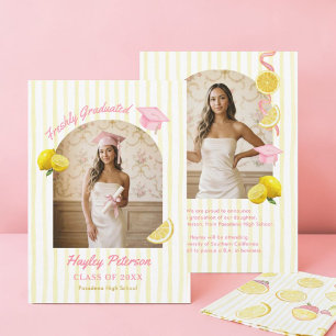 Freshly Graduated Lemonade Graduation Announcement