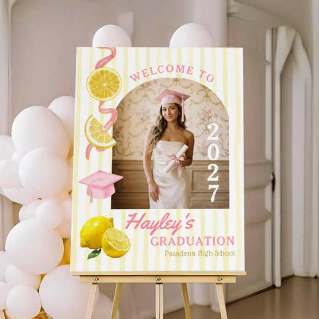 Freshly Graduated Lemonade Graduation Welcome Foam Board (Creator Uploaded)