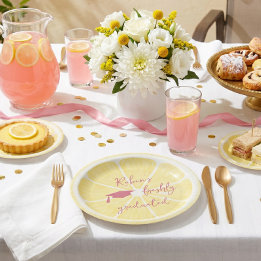 Freshly Graduated Personalized Lemon Paper Plates