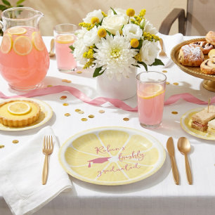 Freshly Graduated Personalized Lemon Paper Plates