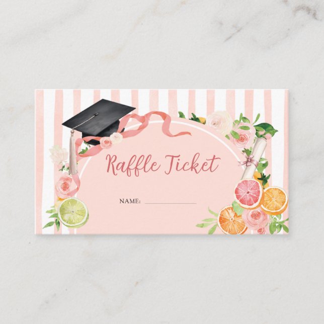 Freshly Graduation Summer Citrus Raffle Card (Front)