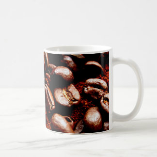 Freshly ground coffee and beans coffee mug
