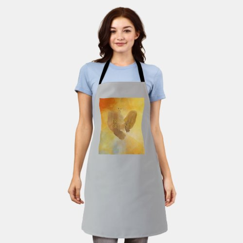 Freshly ground with a heart of gold apron