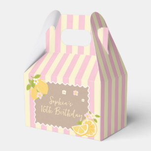 Freshly Lemon Birthday Party Favor Box