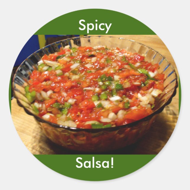 Freshly Made Salsa Classic Round Sticker (Front)