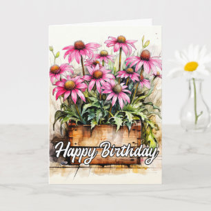 Freshly Picked Aster Flower Art Card