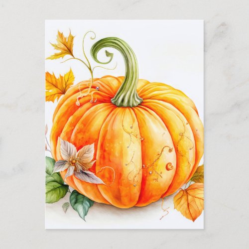 Freshly Picked Autumn Harvested Pumpkin Postcard