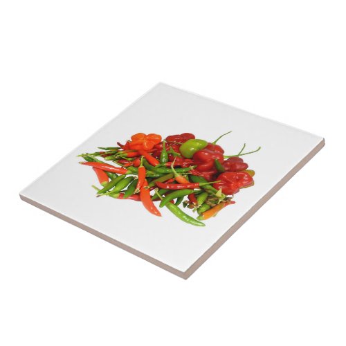 Freshly Picked Chillies Tile