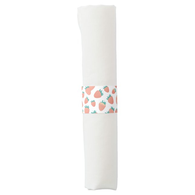Freshly Picked Strawberries Napkin Bands (Front)