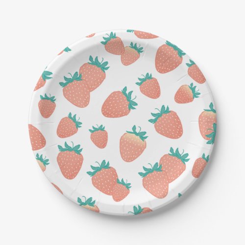 Freshly Picked Strawberries Paper Plates