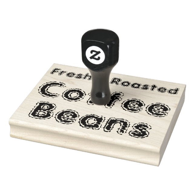 Freshly Roasted Coffee Beans Rubber Stamp (Stamp)