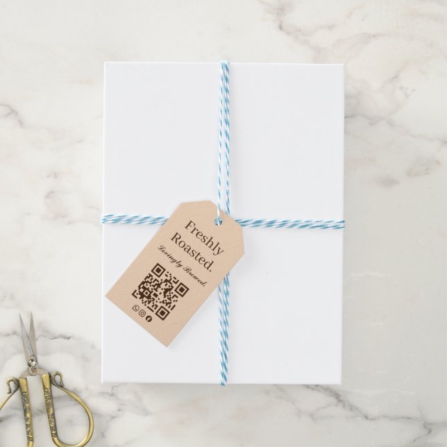 Freshly Roasted Lovingly Brewed Gift Tag (With Twine)