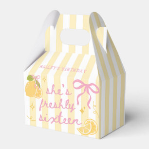 Freshly Sixteen Lemon Birthday Party Favor Box
