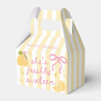 Freshly Sixteen Lemon Birthday Party Favor Box