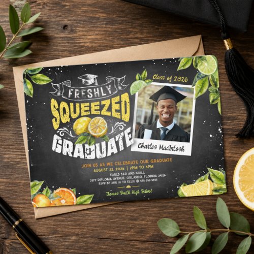 Freshly Squeezed Graduate Photo Graduation Party Invitation