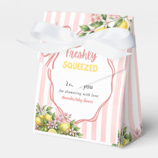 Freshly Squeezed Lemonade Bow Lemon Baby Shower Favor Boxes