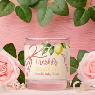 Freshly Squeezed Lemonade Bow Lemon Baby Shower Scented Candle