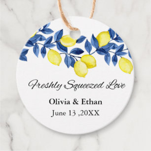 Freshly Squeezed Love Lemon Wedding Favor Tags