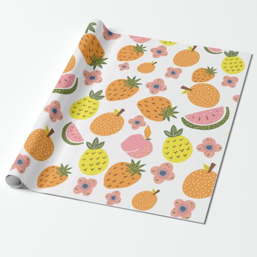 Freshly Wrapped Fruitful Delights Gift Paper Wrapping Paper