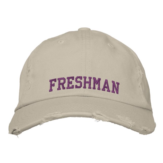 Freshman Embroidered High School/College Cap (Front)