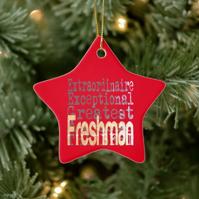 Freshman Extraordinaire Ceramic Ornament (Tree)