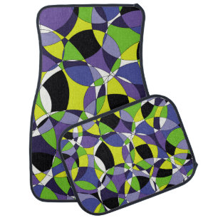 Freshness colored abstract patternabstract, art, g car floor mat