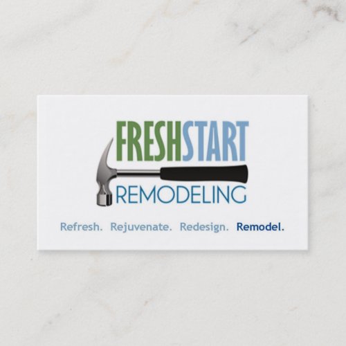 FreshStart Remodeling Business Card Template