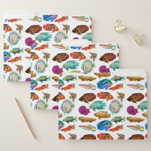 Freshwater Aquarium Fish File Folders