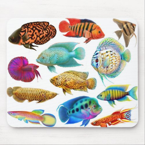 Freshwater Aquarium Fish Mousepad