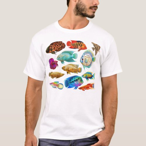 Freshwater Aquarium Fishes T_Shirt