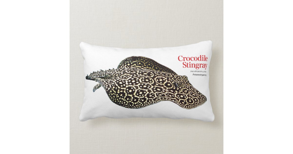 black crocodile pillow