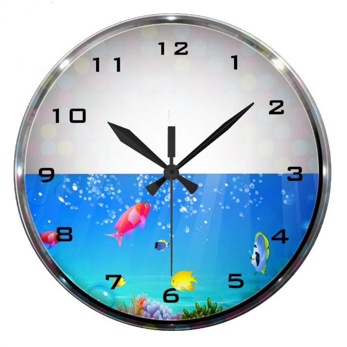 Freshwater Fish Aquarium Wall Clock