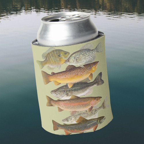 Freshwater fish illustrations for fishing trips can cooler