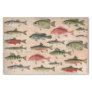 Freshwater Fish of North America Decoupage  Tissue Paper