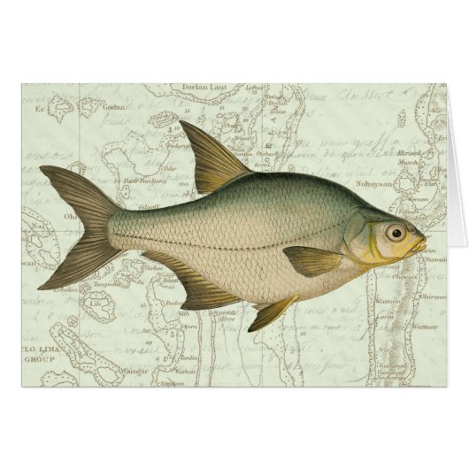 Freshwater Fish on Map Cards (Front Horizontal)